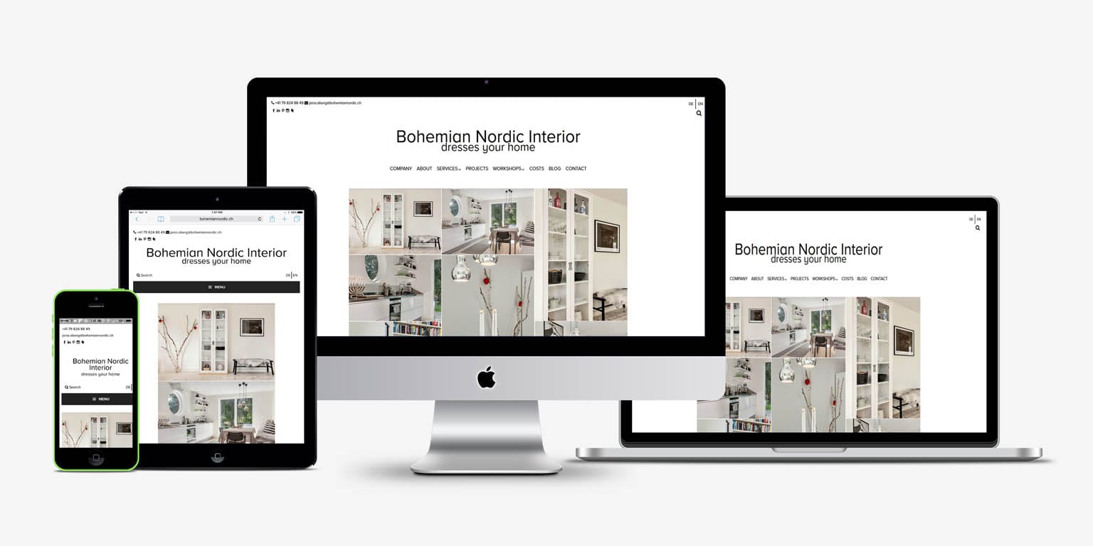 Bohmemian Nordic Interior | Web Development | Web Design